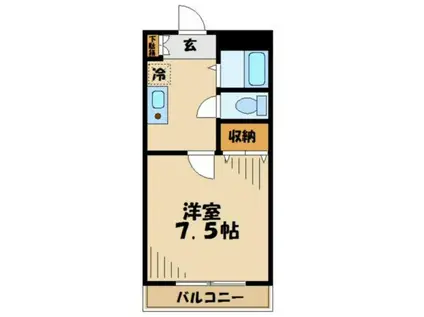 エスポワールエイシン(1K/3階)の間取り写真