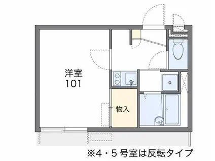 レオパレスカラコレス(1K/2階)の間取り写真