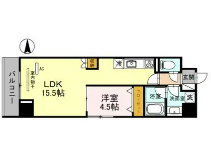 リヒトサール(1LDK/3階)の間取り写真