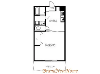 FELIZ諏訪ノ森(1DK/3階)の間取り写真