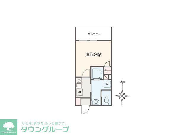 MELLAS新秋津(1K/1階)の間取り写真
