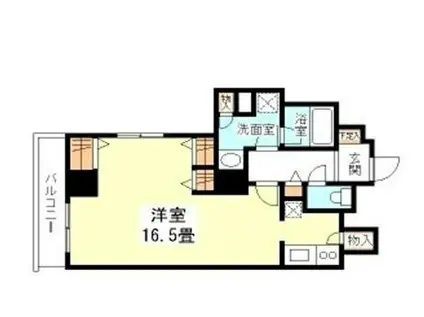 TKフラッツ渋谷(ワンルーム/13階)の間取り写真