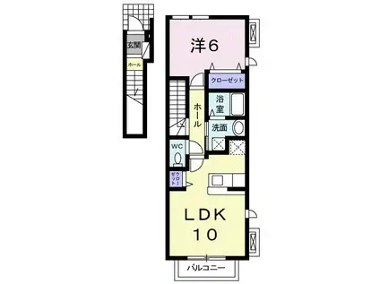 フィオーレ TAKA(1LDK/2階)の間取り写真