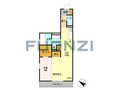 J・COMFORT(1LDK/3階)の間取り写真