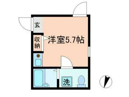 リンク亀有(ワンルーム/1階)の間取り写真