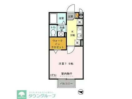 ステラコート(1K/2階)の間取り写真