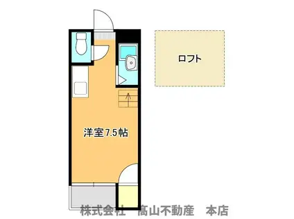 ヴィラパークI(ワンルーム/1階)の間取り写真