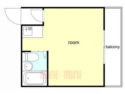 リッツ川原(ワンルーム/2階)の間取り写真