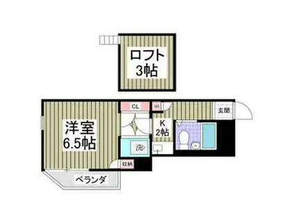 フジパレス行田壱番館(1K/2階)の間取り写真