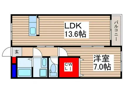 アヴニール(1LDK/3階)の間取り写真