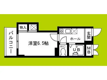 アンタンテ 7TH(1K/3階)の間取り写真