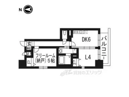ベラジオ烏丸御池(1LDK/8階)の間取り写真