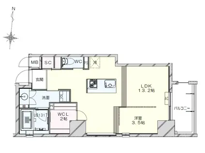 レジデンスT・L新栄(1LDK/9階)の間取り写真