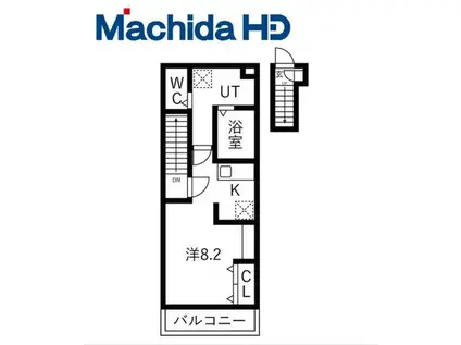 あんしん西宿(1K/2階)の間取り写真