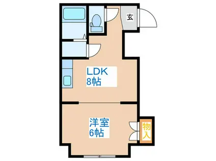 ハシモトロイヤル山の手(1LDK/3階)の間取り写真