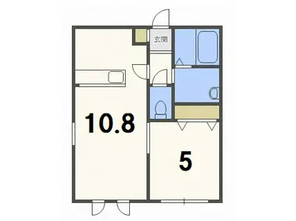 メゾンドステラIII(1LDK/4階)の間取り写真