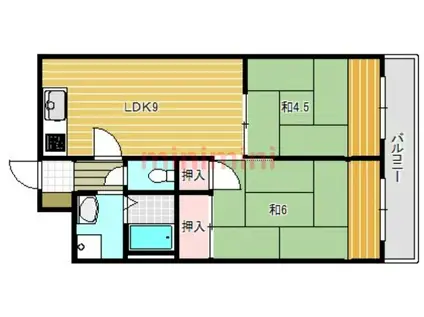 エルムマンション(2LDK/2階)の間取り写真