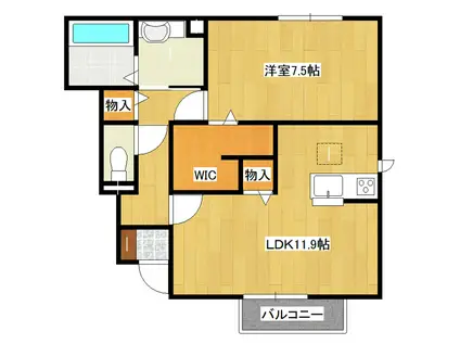 OWEN STANLEY A B(1LDK/1階)の間取り写真