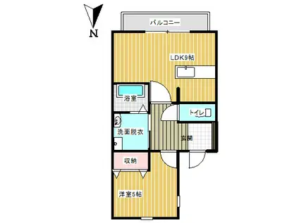 マグノリアハウス(1LDK/2階)の間取り写真