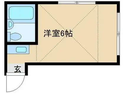 花小金井MSホーム1番館(ワンルーム/2階)の間取り写真