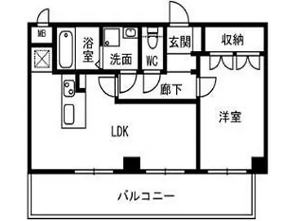 トレランス(1LDK/3階)の間取り写真