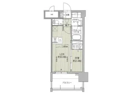 グランフォーレ博多ウォーターフロント(1LDK/10階)の間取り写真