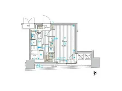 レグラス横浜メディオ(1K/6階)の間取り写真