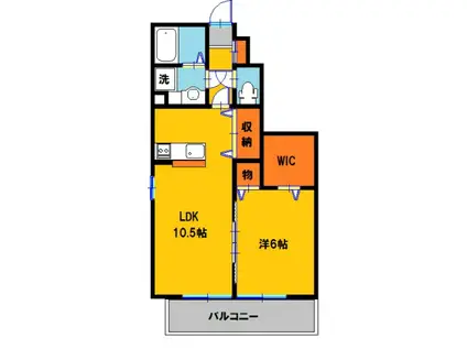 エルスリー緑(1LDK/1階)の間取り写真