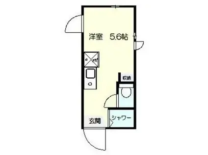 中央線 中野駅 室内洗濯機有 駐輪場有 ネット代込  BT別(ワンルーム/1階)の間取り写真