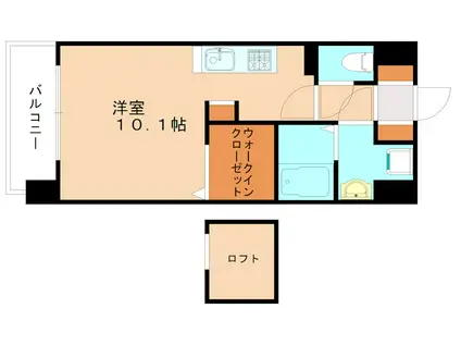 セフィロト(ワンルーム/8階)の間取り写真