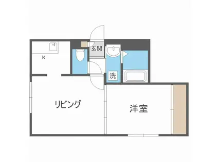 グランデ・カーマ28(1LDK/2階)の間取り写真