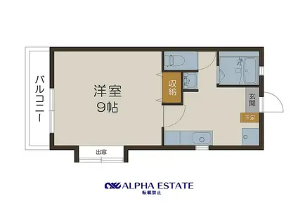 レジェンドミレイ(1K/2階)の間取り写真