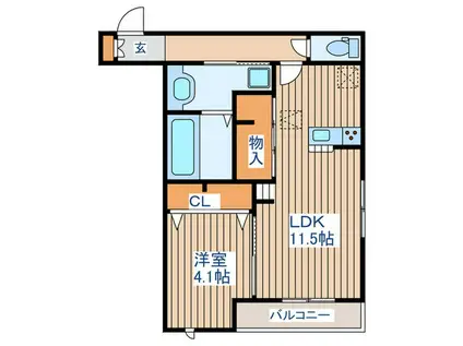 D-ROOM泉崎I(1LDK/3階)の間取り写真