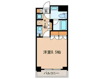 オーキッドレジデンス神楽坂(1K/4階)の間取り写真