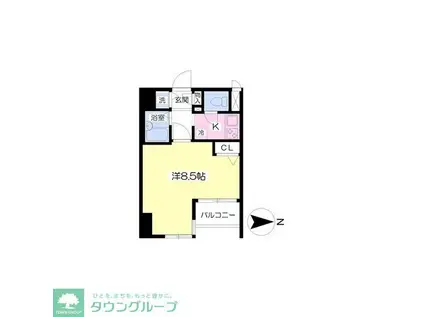 ガーラプレイス錦糸町(1K/7階)の間取り写真