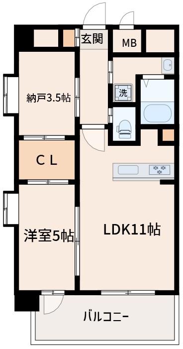 リッツ新大阪プレミアム(1SLDK/9階)の間取り写真