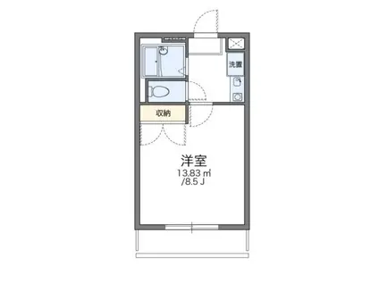 レオパレスハル(1K/3階)の間取り写真