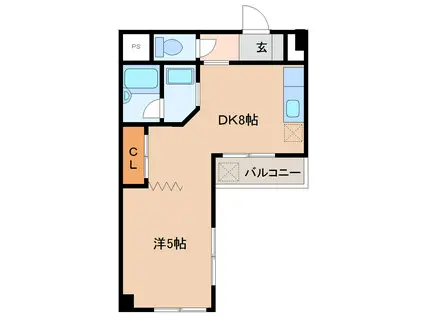 アーバンブレーム大手町(1DK/7階)の間取り写真