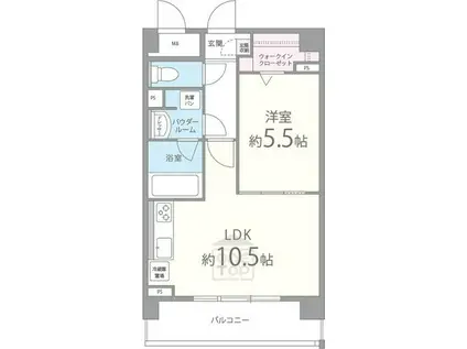 ノーヴァ千里丘(1LDK/2階)の間取り写真