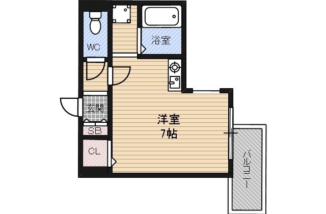 緑橋大発マンション(ワンルーム/3階)の間取り写真