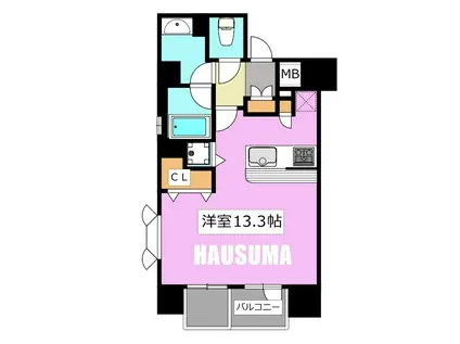 デュオ・スカーラ古河庭園(ワンルーム/8階)の間取り写真