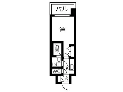 レジュールアッシュ塚本レジデンス(1K/8階)の間取り写真