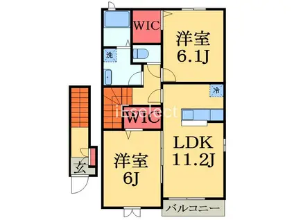 サニーコートIV(2LDK/2階)の間取り写真