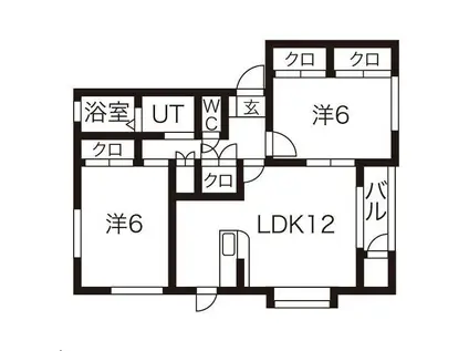 エスペランス(2LDK/1階)の間取り写真