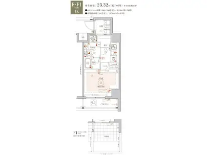 LEA横濱アネックス(1K/4階)の間取り写真