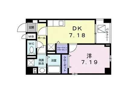 シャインツリー両国(1DK/3階)の間取り写真