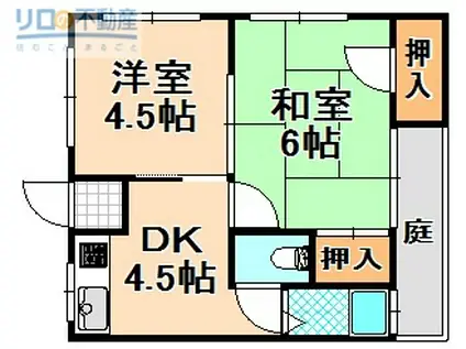 ハイツ桜台(2DK/1階)の間取り写真