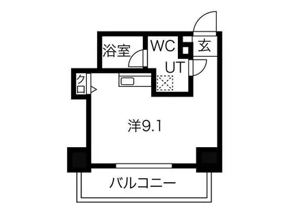 ジュエルタワー(ワンルーム/11階)の間取り写真