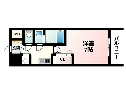 セレニテ新大阪カルム(1K/9階)の間取り写真