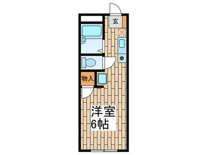 メゾン西川(ワンルーム/2階)の間取り写真